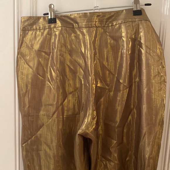 DEREK LAM CROSBY LAMÉ PANTS - Picture 6 of 7